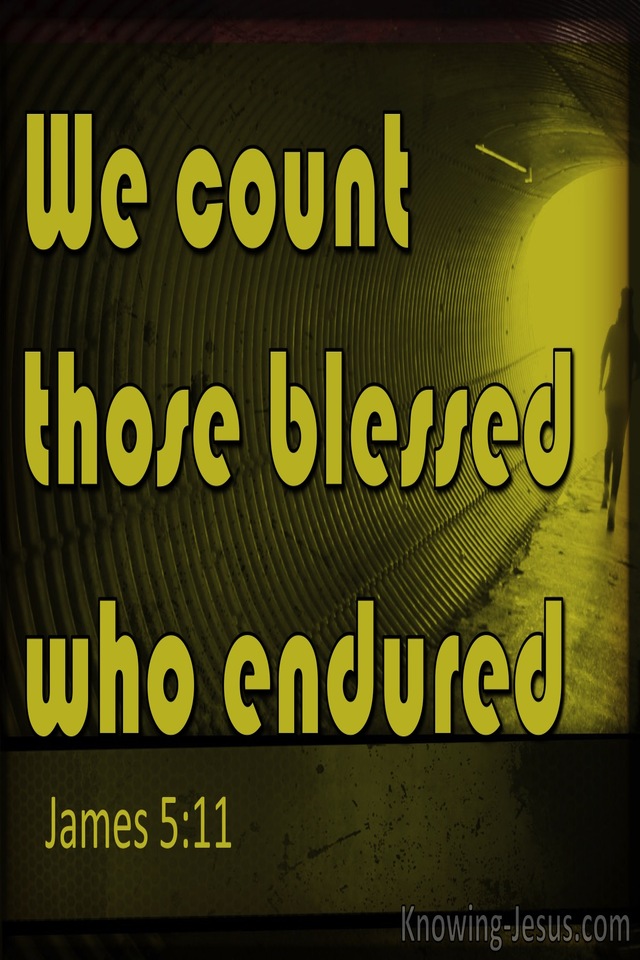 James 5:11 We Count Them Blessed Who Endure (sage)